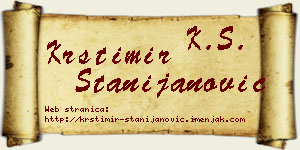 Krstimir Stanijanović vizit kartica